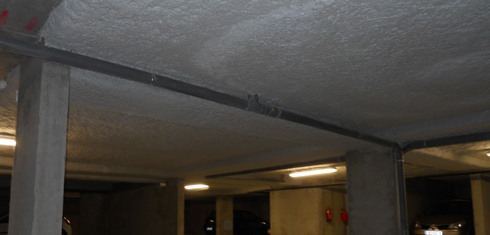 Isolation plafond de parking dans un immeuble de Vénissieux (69)